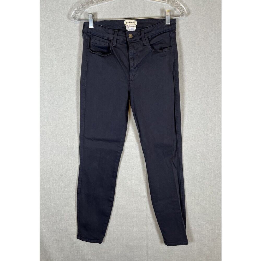L'Agence Jeans Womens size 27 Margot High Rise Skinny Ankle Gray Stingray